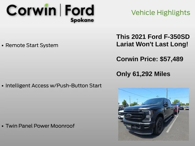 Used 2021 Agate Black Metallic Ford Lariat image 14
