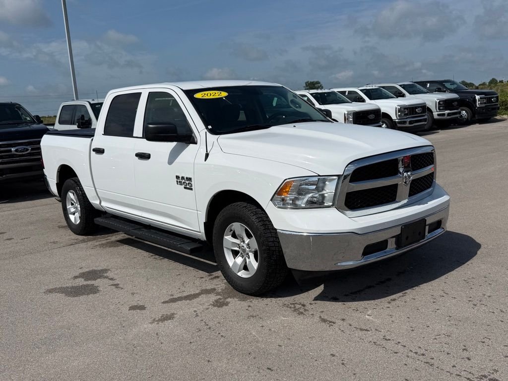 Used 2022 Bright White Clearcoat Ram SLT image 2