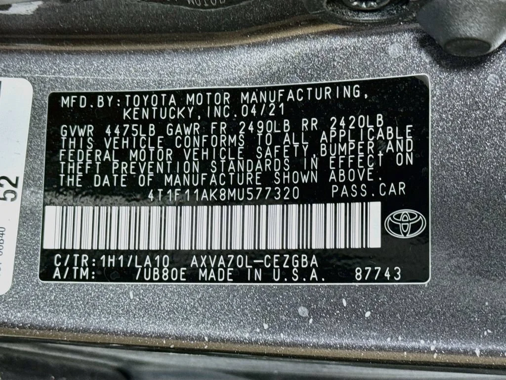 Used 2021 Predawn Gray Mica Toyota XLE image 41