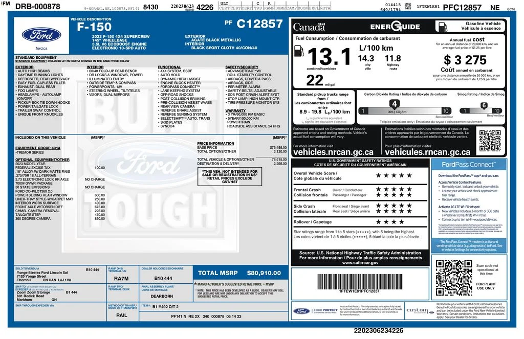 Used 2023 Black Ford Tremor image 3