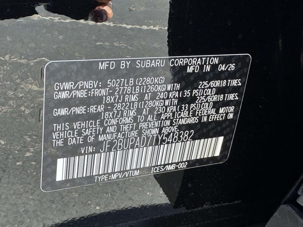 New 2026 CRYSTAL BLACK SILICA Subaru Premium image 25