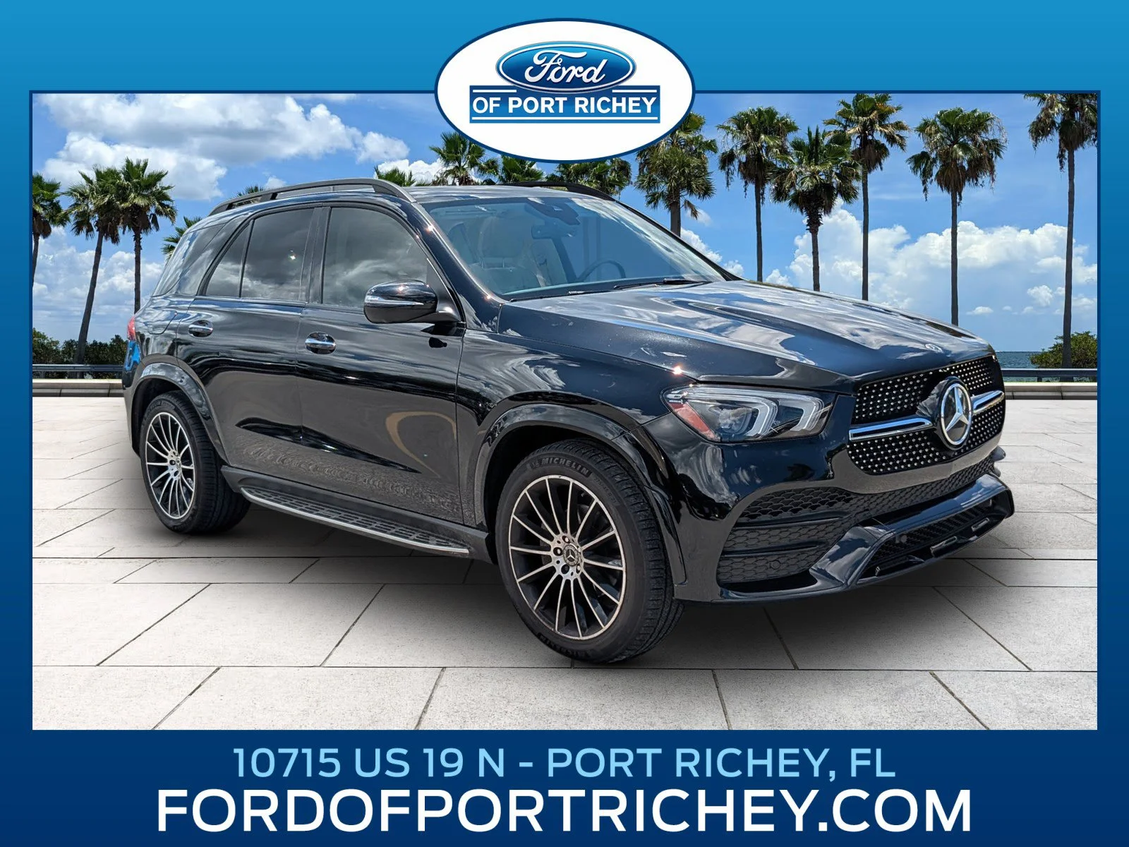 Certified Used 2021 Black Mercedes-Benz GLE 350 image 1