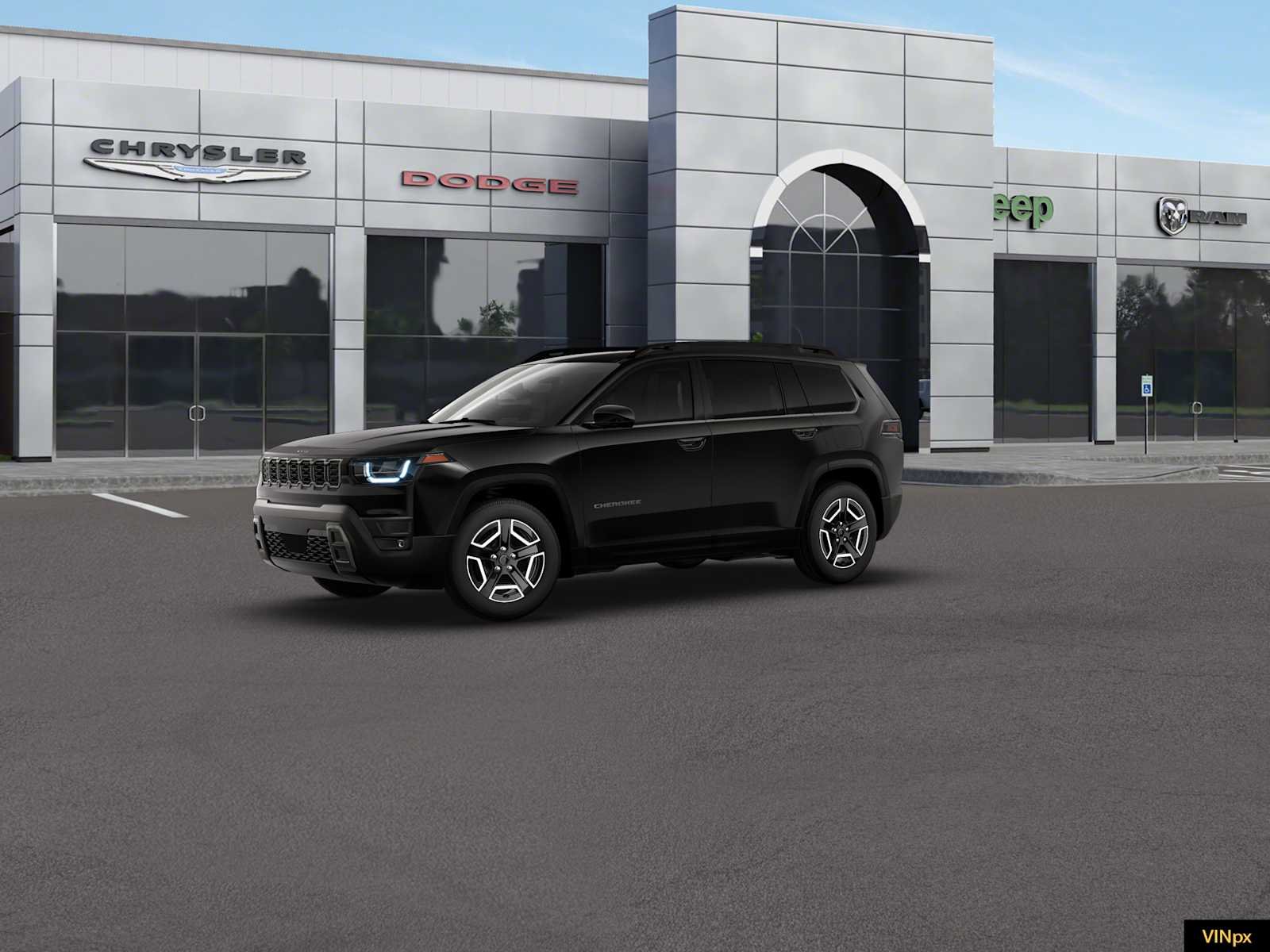 New 2026 Diamond Black Crystal Pearlcoat Jeep Limited image 2