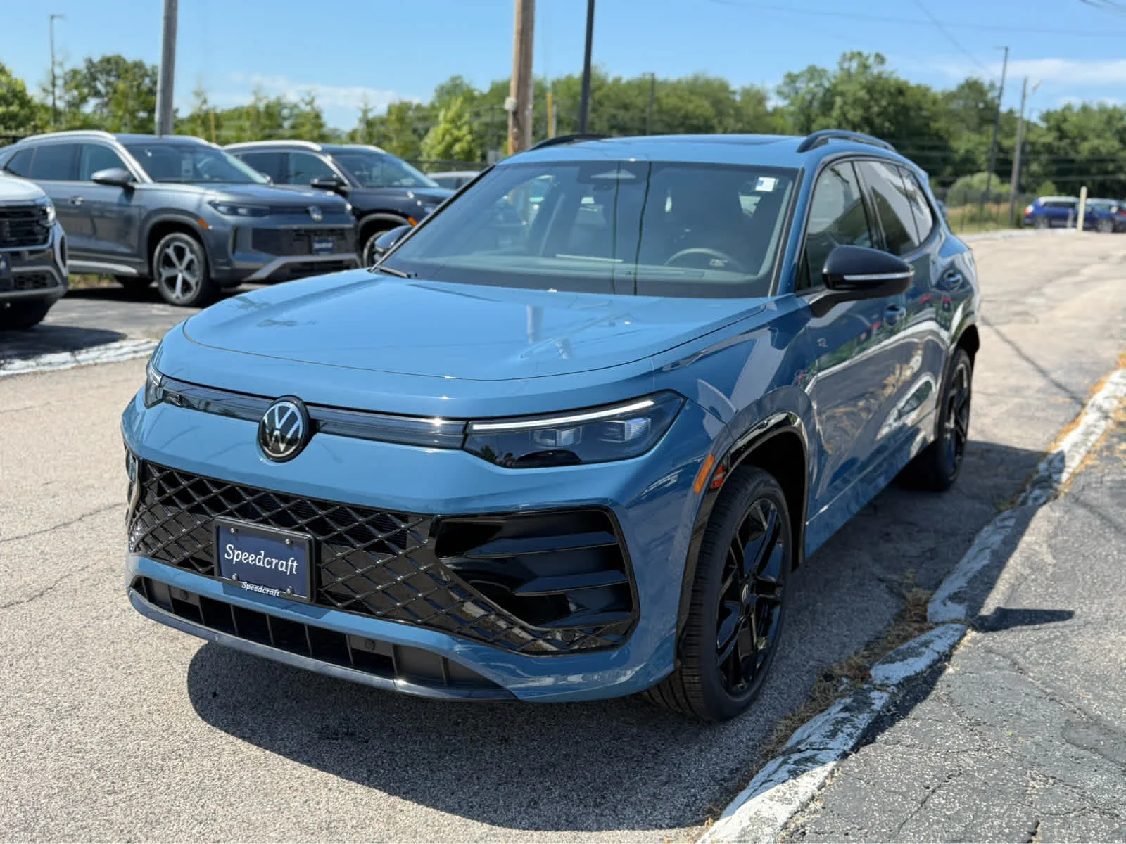 New 2026 Monterey Blue Pearl Volkswagen SE R-Line Black image 3