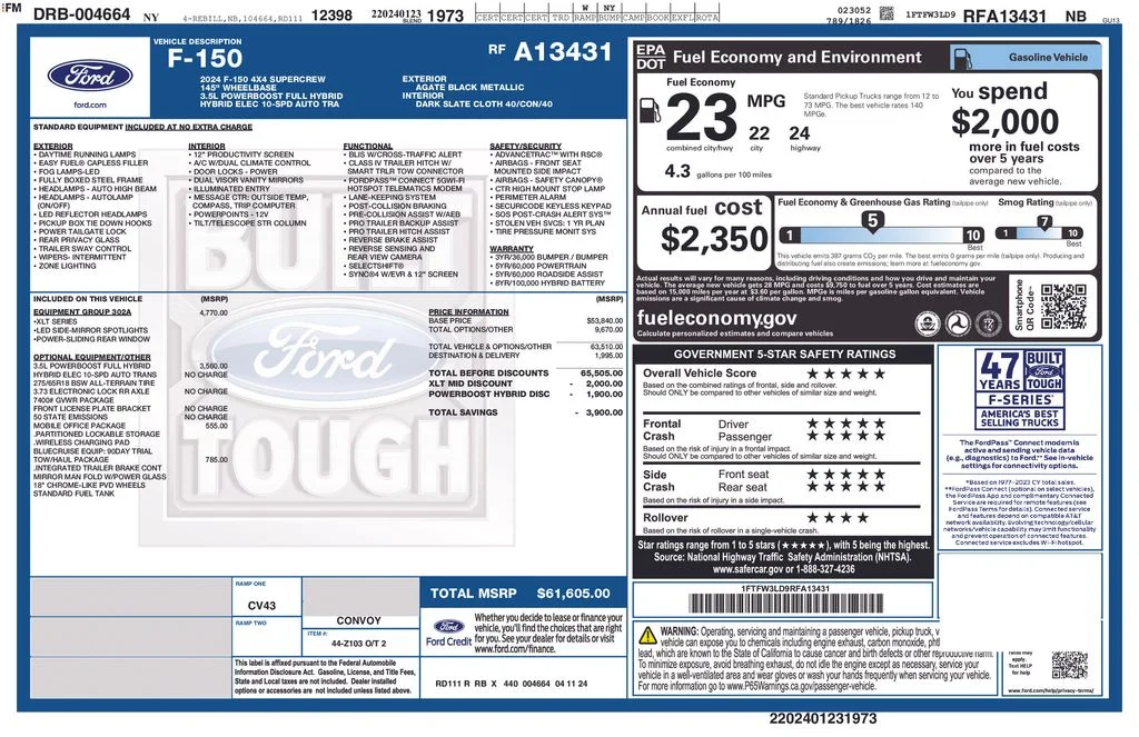 Certified Used 2024 Black Ford XLT image 3