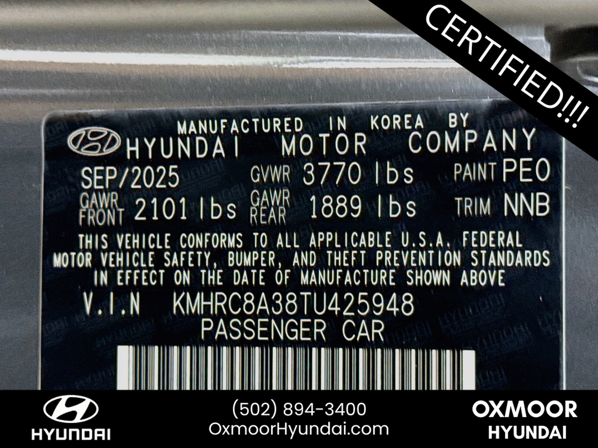Used 2026 Ecotronic Gray w/Black Roof Hyundai SEL image 30