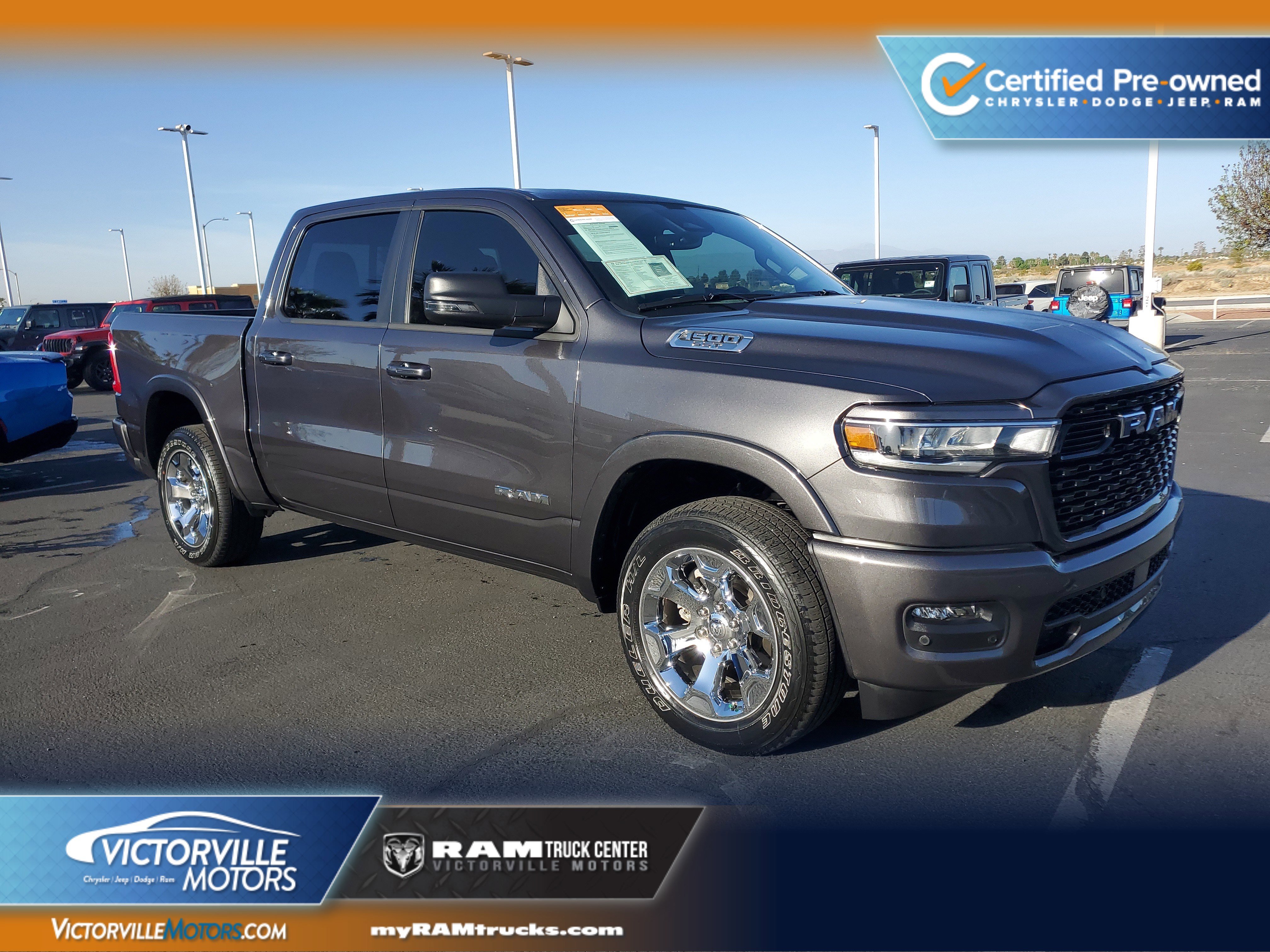 Gray 2025 RAM 1500 Big Horn Crew Cab RWD Pickup Truck 4X2 8-Speed Automatic