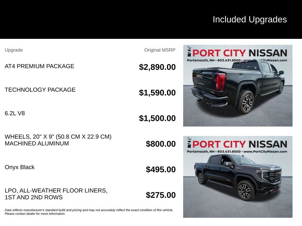 Used 2022 Onyx Black GMC AT4 w/6.2l v8, premium & tech pkgs image 6