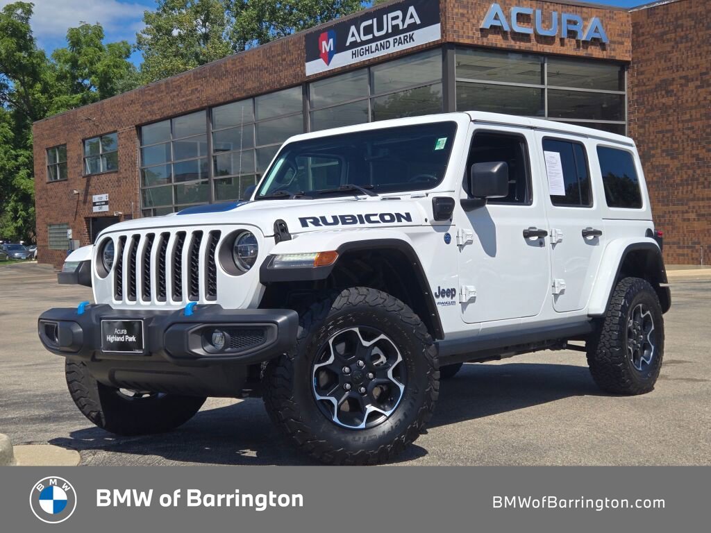 Used 2022 White Jeep Unlimited Rubicon 4xe image 1