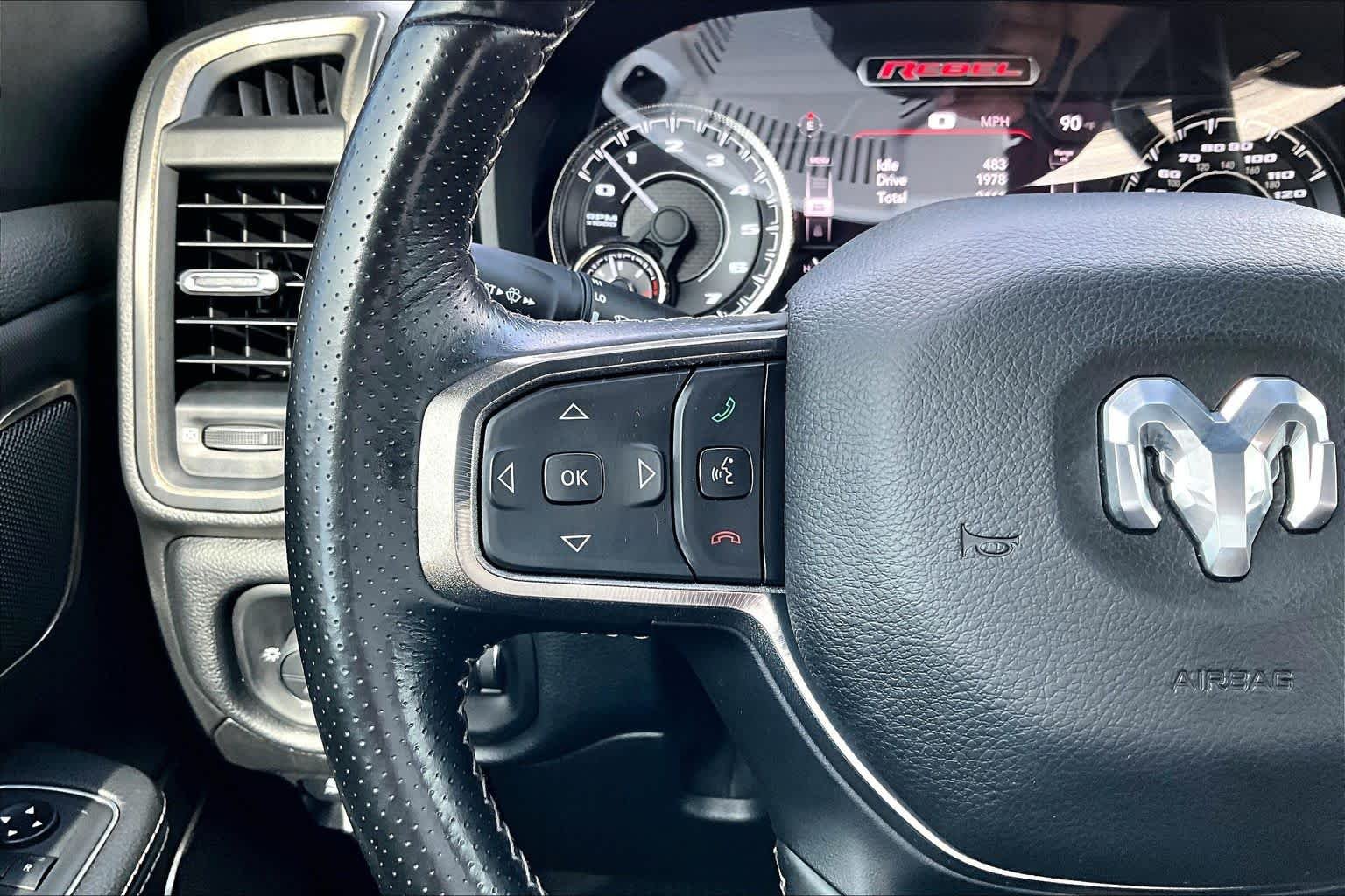 Used 2021 Diamond Black Crystal Pearlcoat Ram Rebel image 24
