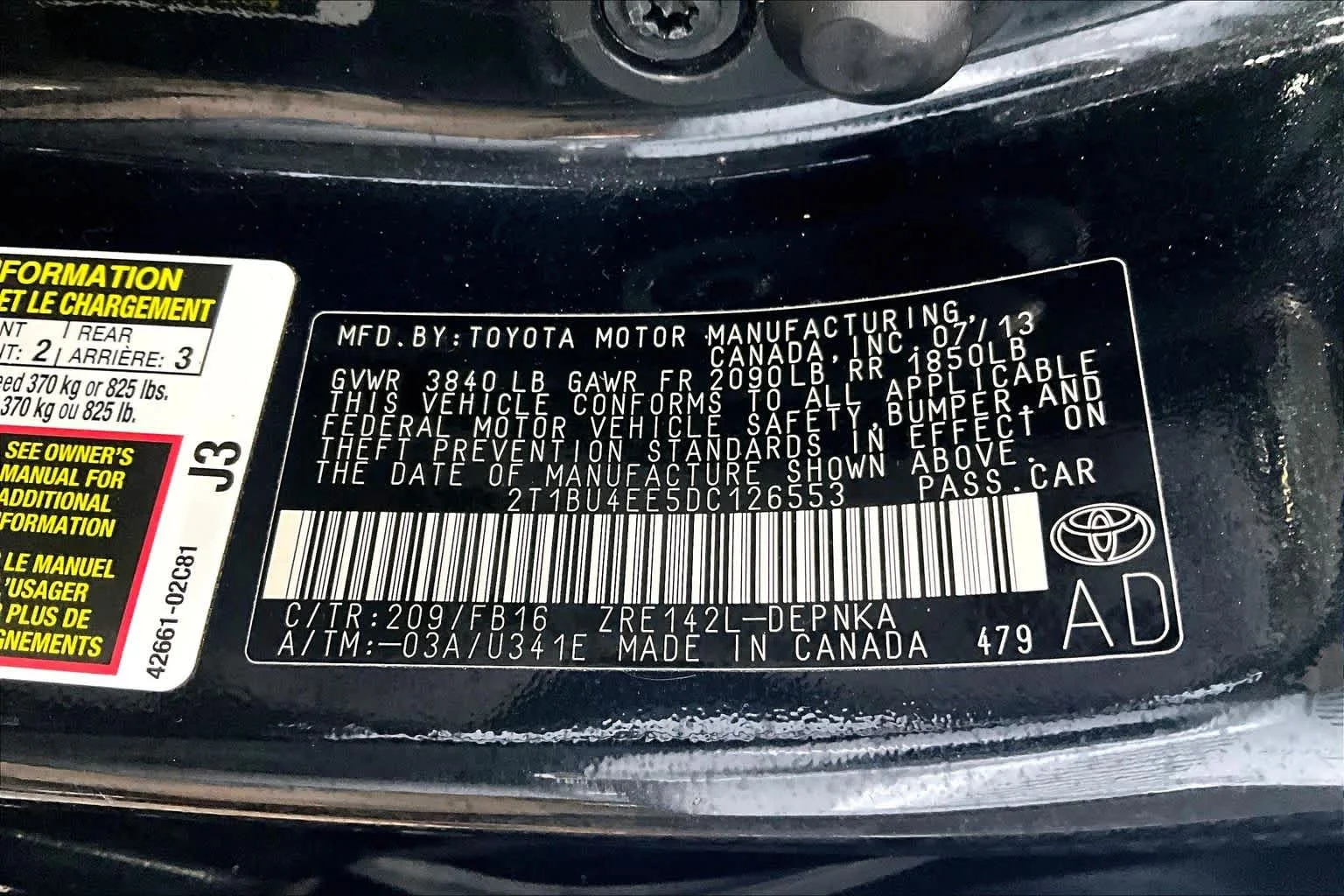 Used 2013 Black Sand Pearl Toyota LE image 32