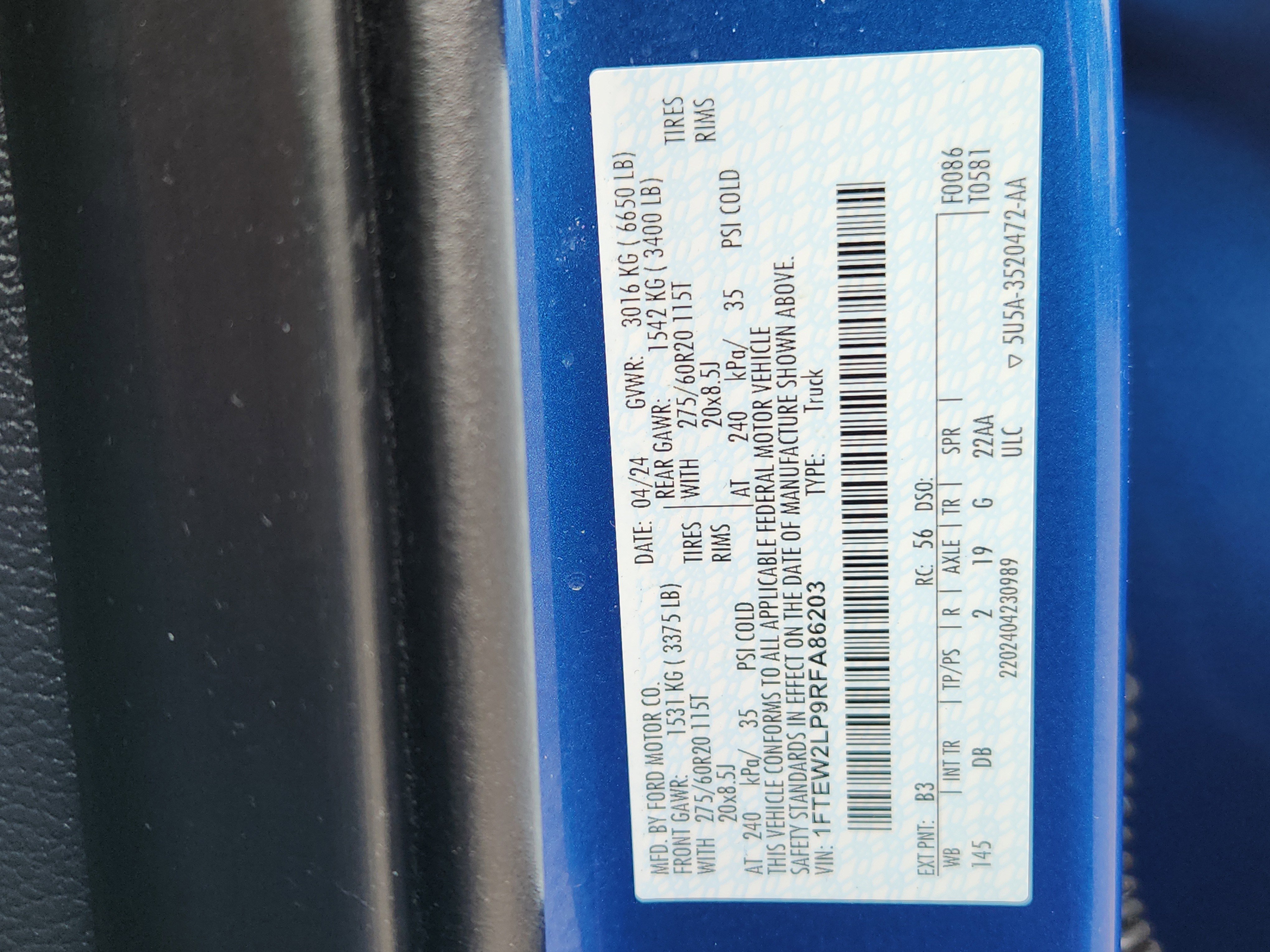 Certified Used 2024 Atlas Blue Metallic Ford STX image 17