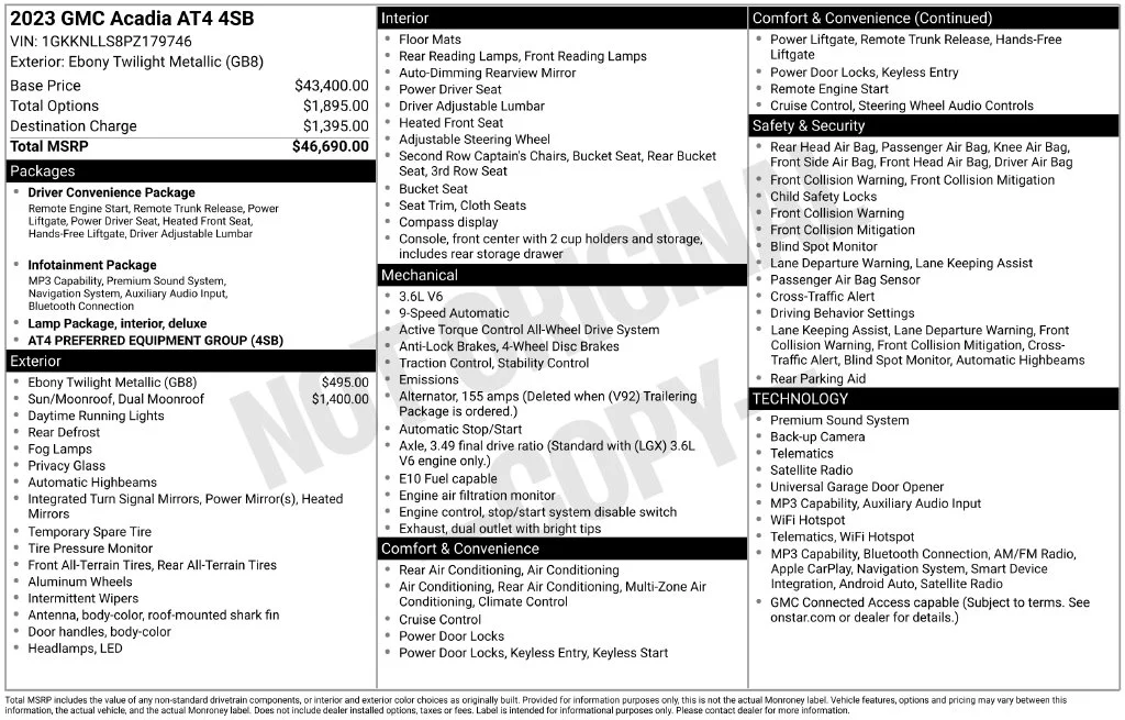 Used 2023 Black GMC AT4 image 62