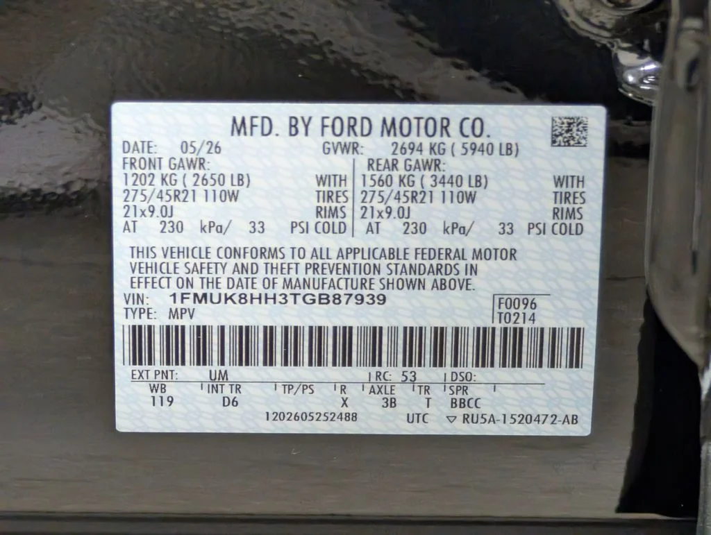New 2026 Agate Black Metallic Ford Platinum™ image 25