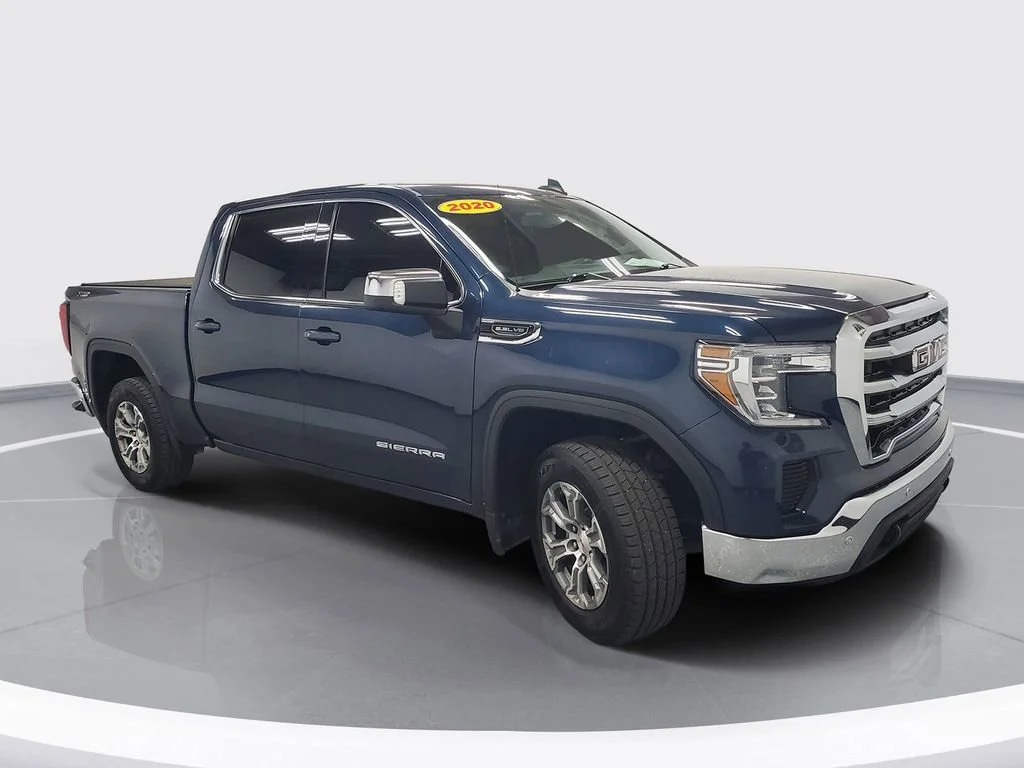 Used 2020 PACIFIC BLUE METALLIC GMC SLE image 2