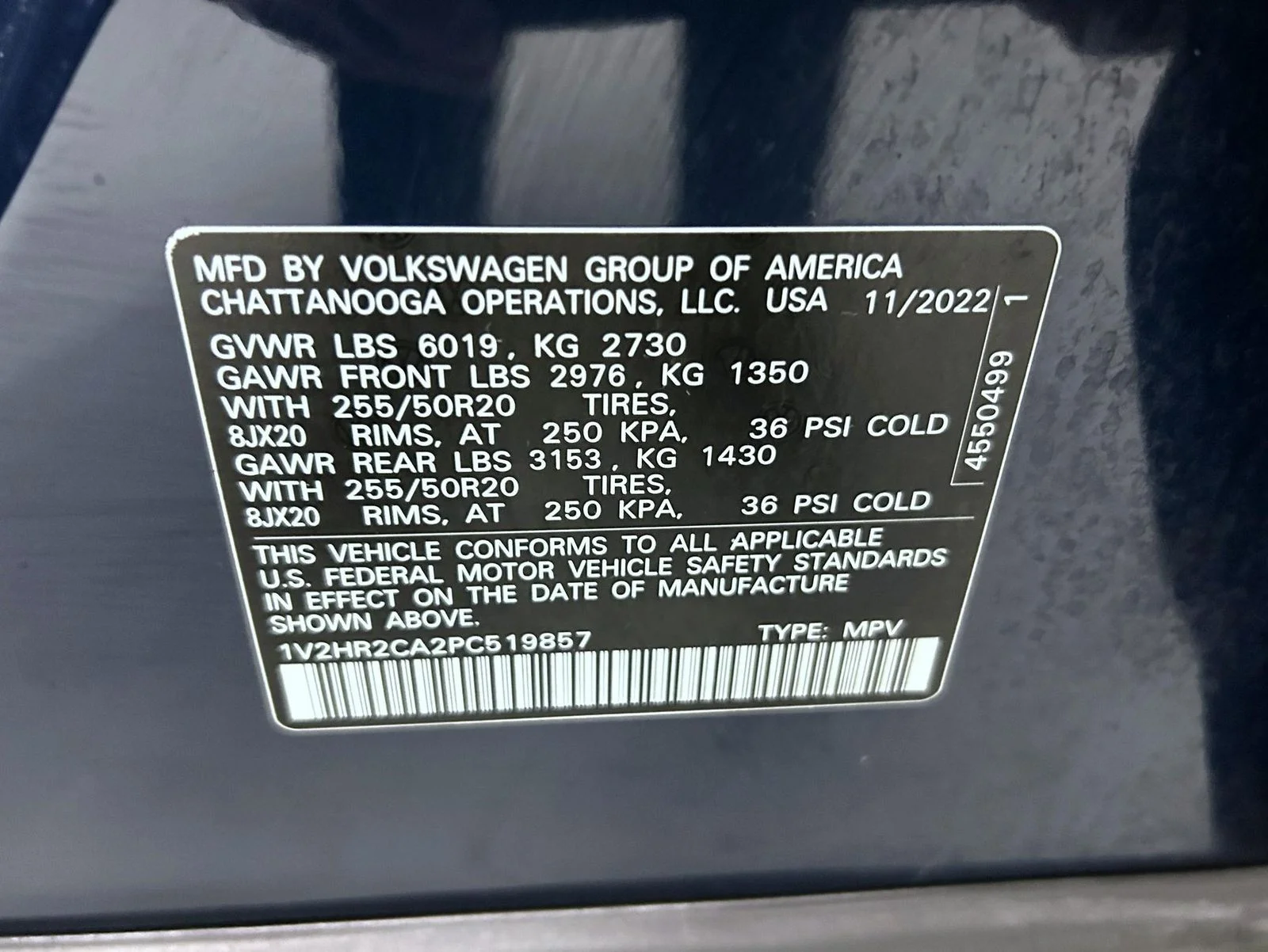 Used 2023 Blue Volkswagen 3.6L V6 SE w/Technology image 26