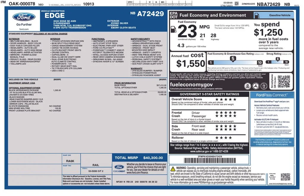 Used 2022 Silver Metallic Ford SE image 32
