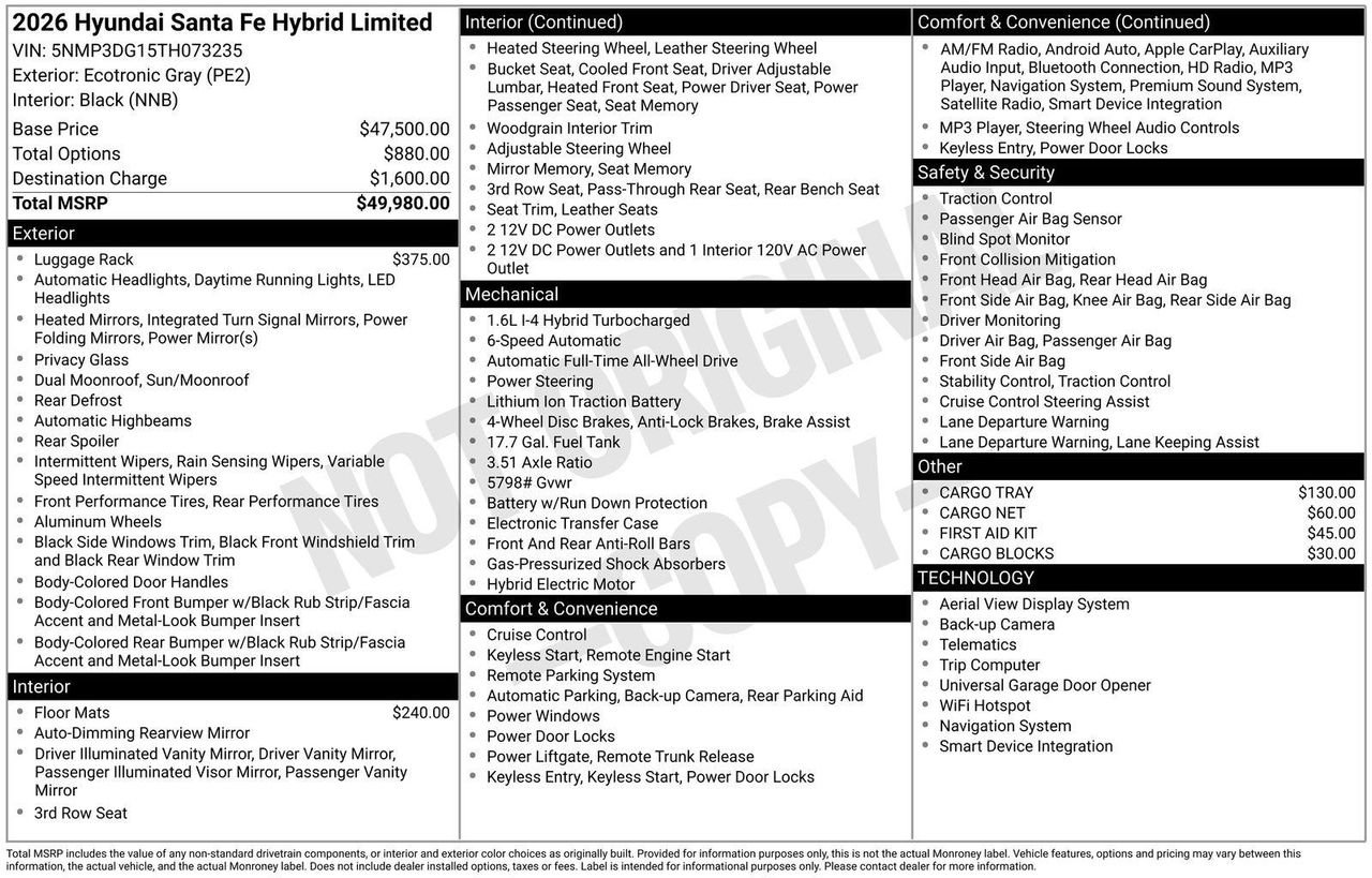 2026 Hyundai Santa Fe Limited - Photo 45