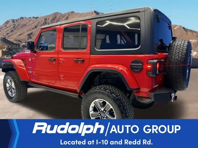 Used 2019 Red Jeep Unlimited Sahara image 3
