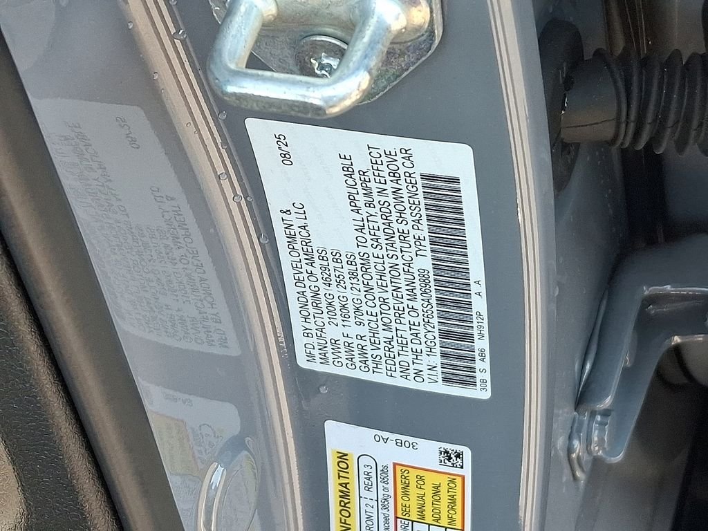 Certified Used 2025 Urban Gray Pearl Honda HYBRID EX-L image 30