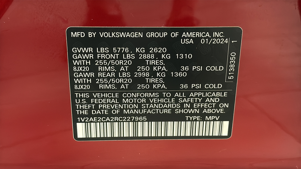 Used 2024 Red Volkswagen 2.0T SEL R-Line image 29