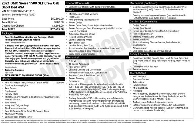 2021 GMC Sierra 1500 SLT