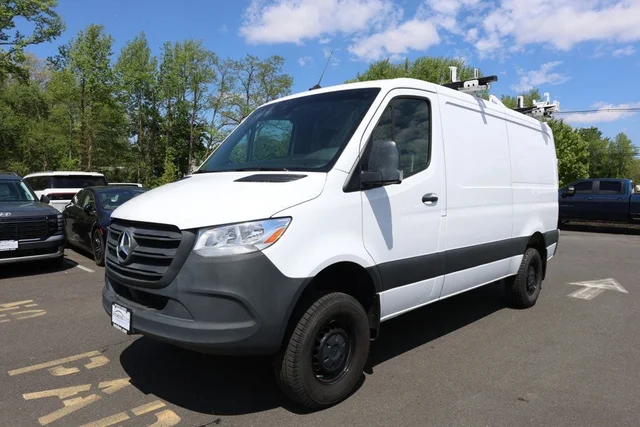 2022 Mercedes-Benz Sprinter Cargo Van 2500 Standard Roof V6 144'' 4WD w/ Partition, Shelves & More