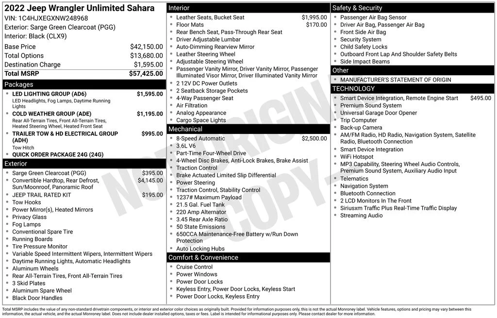 Used 2022 Green Jeep Unlimited Sahara image 4