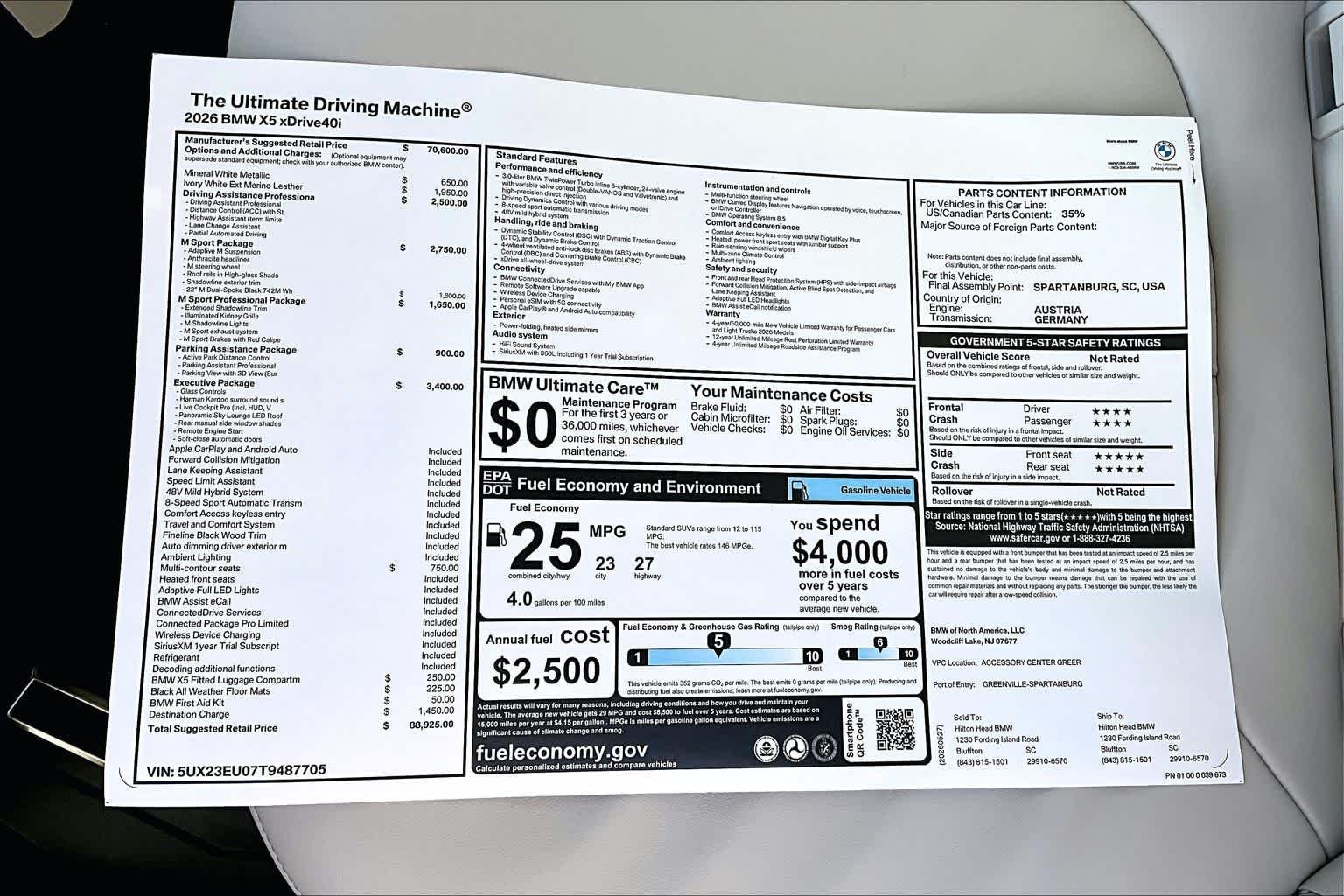 New 2026 Mineral White Metallic BMW xDrive40i image 18