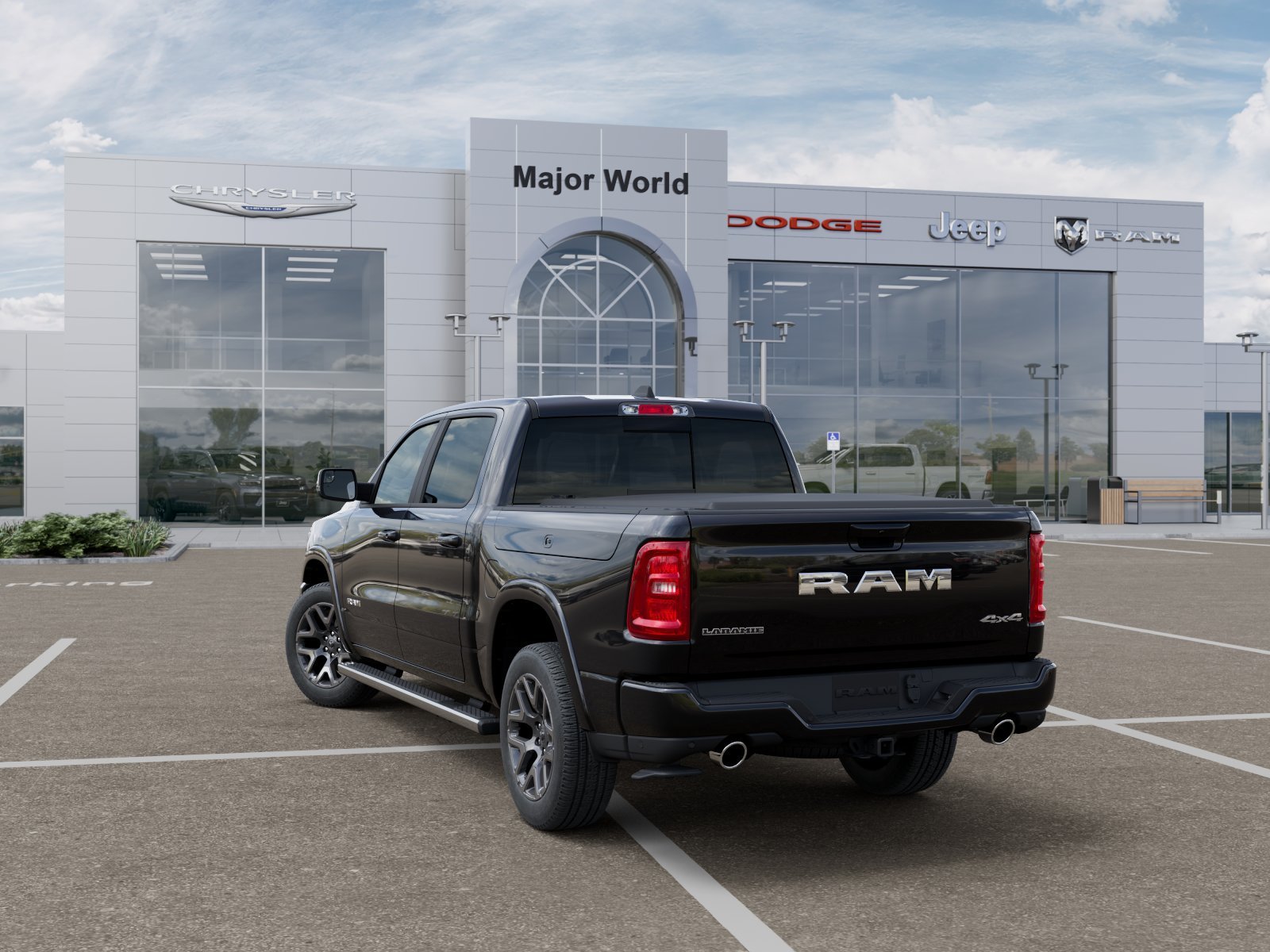 New 2026 Diamond Black Crystal Pearl-Coat Exterior Paint RAM LARAMIE image 3
