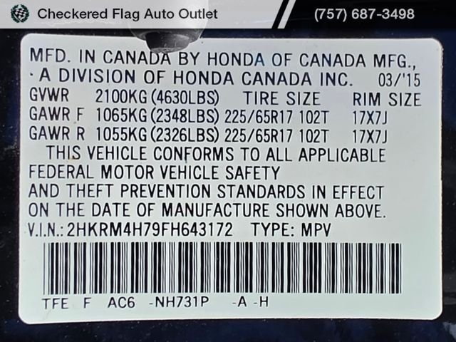Used 2015 Crystal Black Pearl Honda EX-L image 22