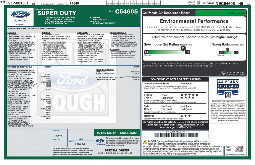 Used 2022 Black Ford Lariat image 2