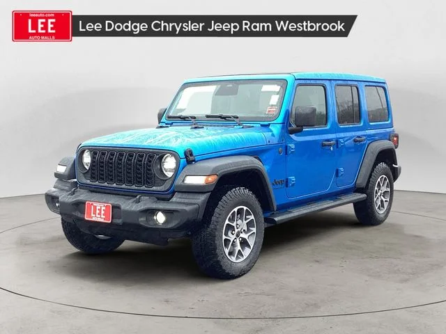 New 2026 Hydro Blue Pearl Coat Jeep 4-DOOR SPORT S image 1