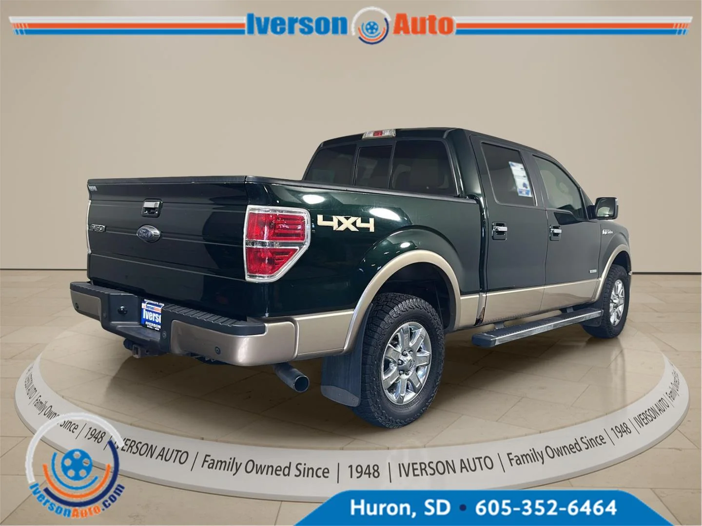 Used 2013 Green Gem Metallic/Pale Adobe Metallic Ford Lariat image 9