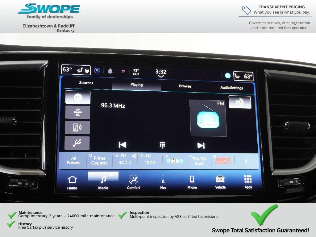 Used 2024 Bright White Clearcoat Chrysler Hybrid S Appearance Pkg image 25