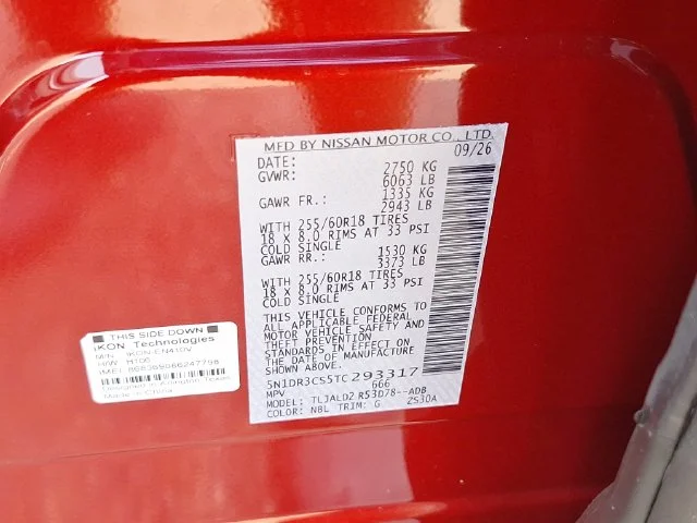 New 2026 Scarlet Ember Tintcoat Nissan SL image 29