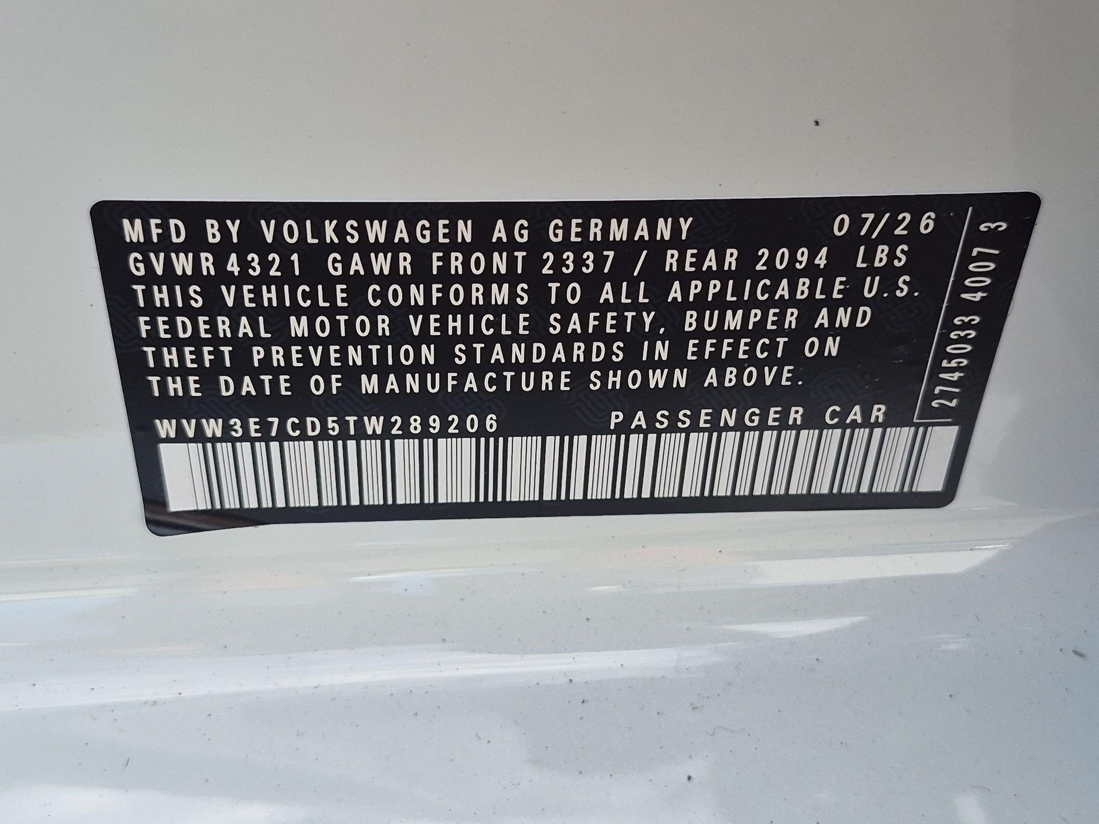 New 2026 Opal White Pearl Volkswagen SE image 17