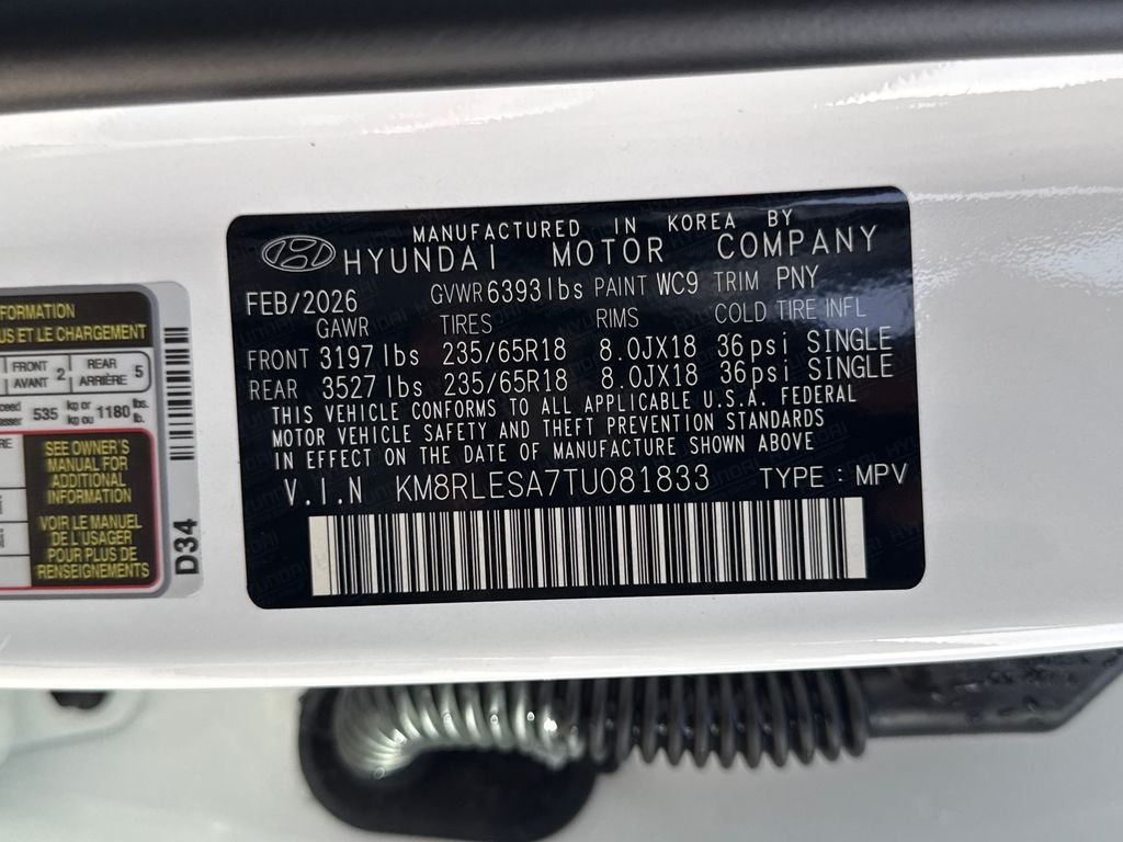 New 2026 White Hyundai SEL image 30