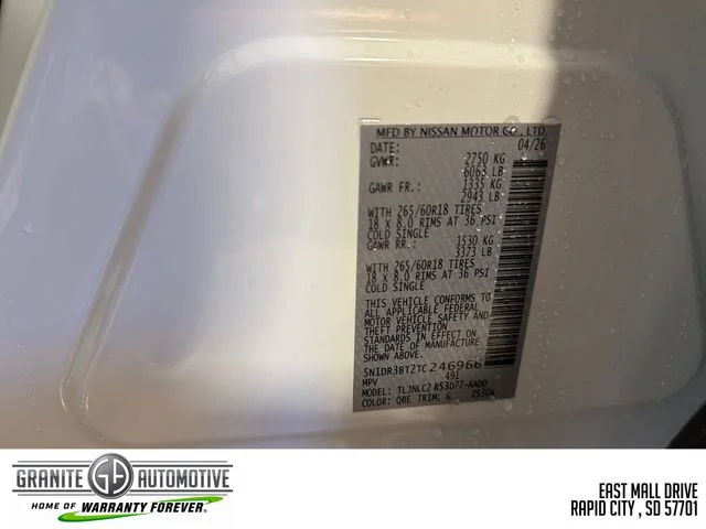 New 2026 Everest White Pearl TriCoat Nissan Rock Creek® image 30