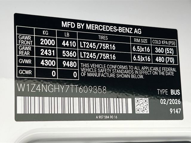 New 2026 Arctic White Mercedes-Benz Passenger 170 WB image 20
