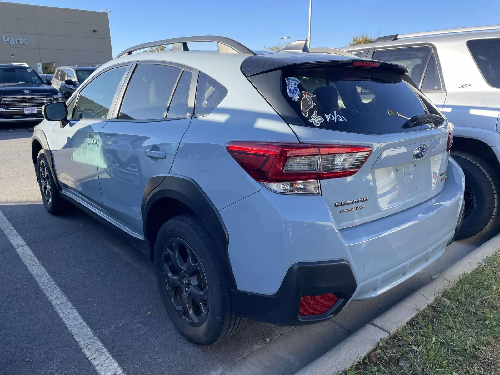Used 2021 Cool Gray Khaki Subaru Sport image 3
