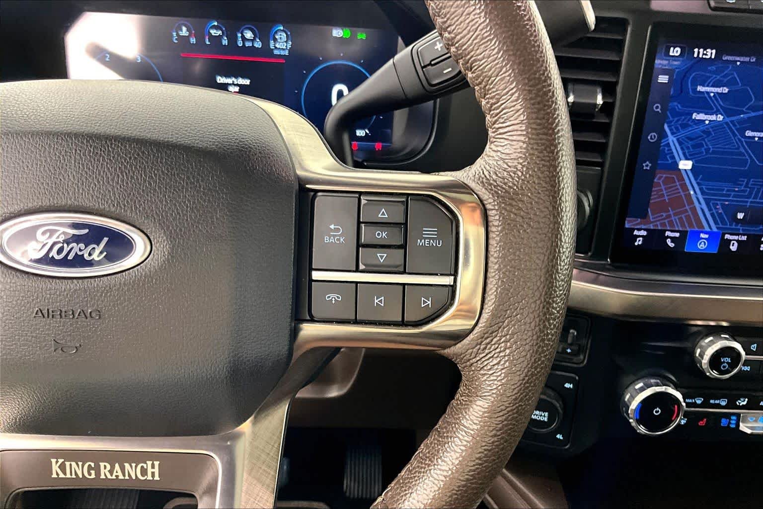 Used 2024 Star White Metallic Tri-Coat/Darkened Bronze Ford King Ranch image 23