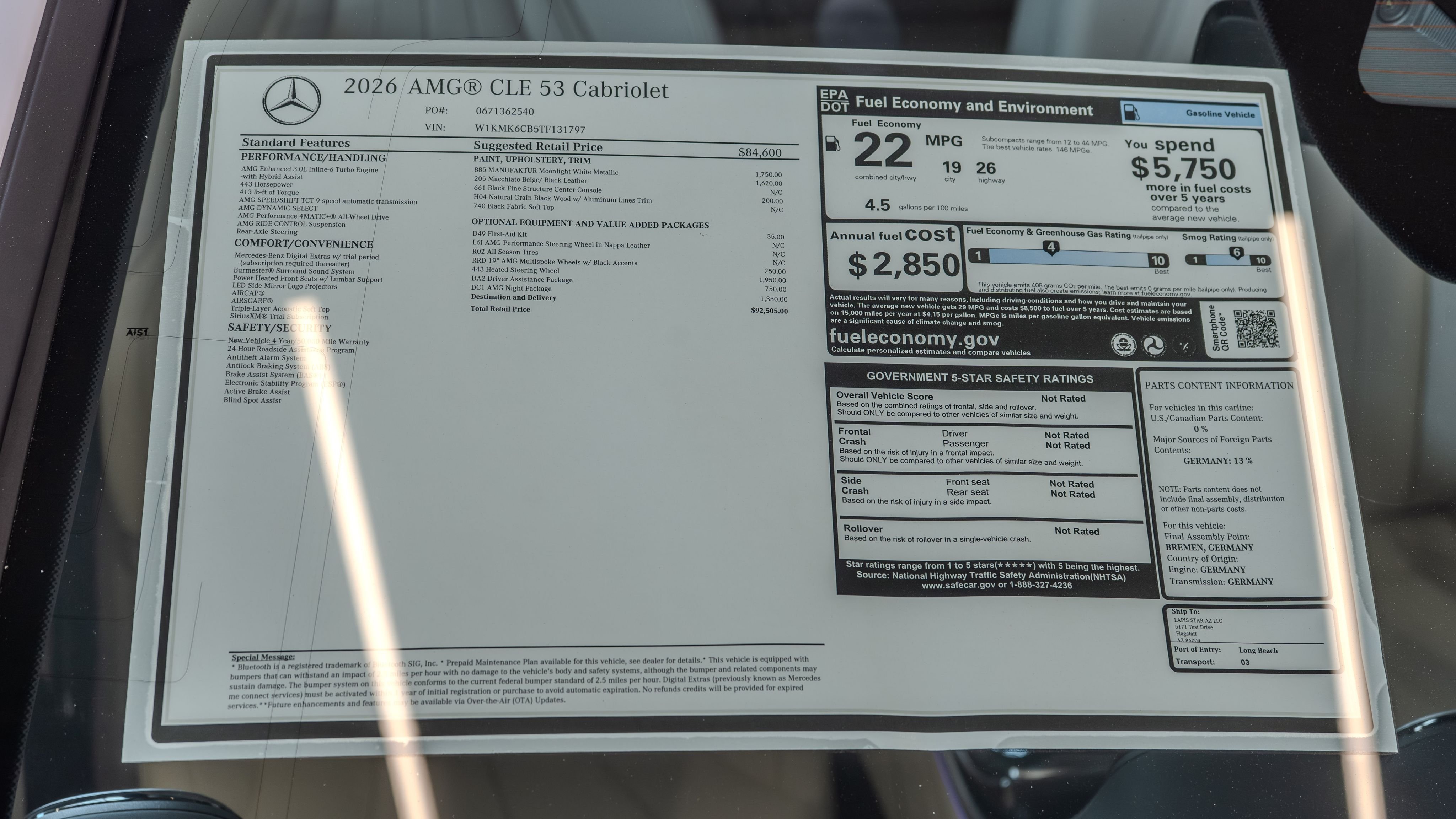 New 2026 MANUFAKTUR Moonlight White Metallic Mercedes-Benz CLE 53 AMG® image 40