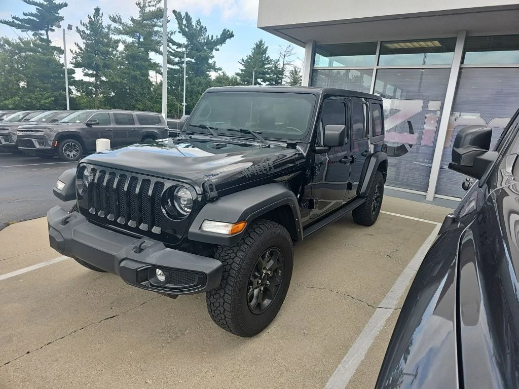 Used 2021 Black Jeep Unlimited Willys image 2
