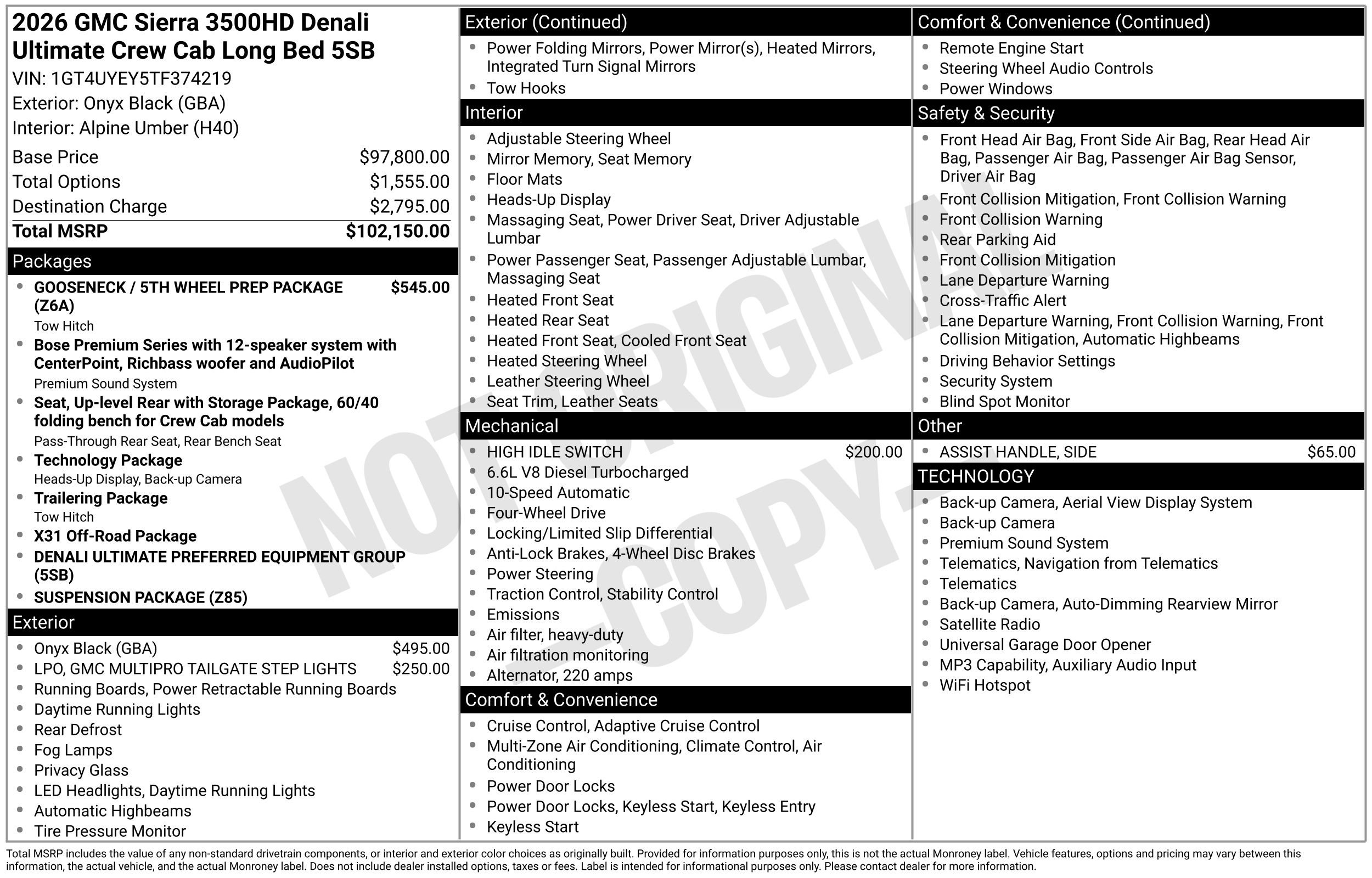 New 2026 Onyx Black GMC Denali Ultimate image 49