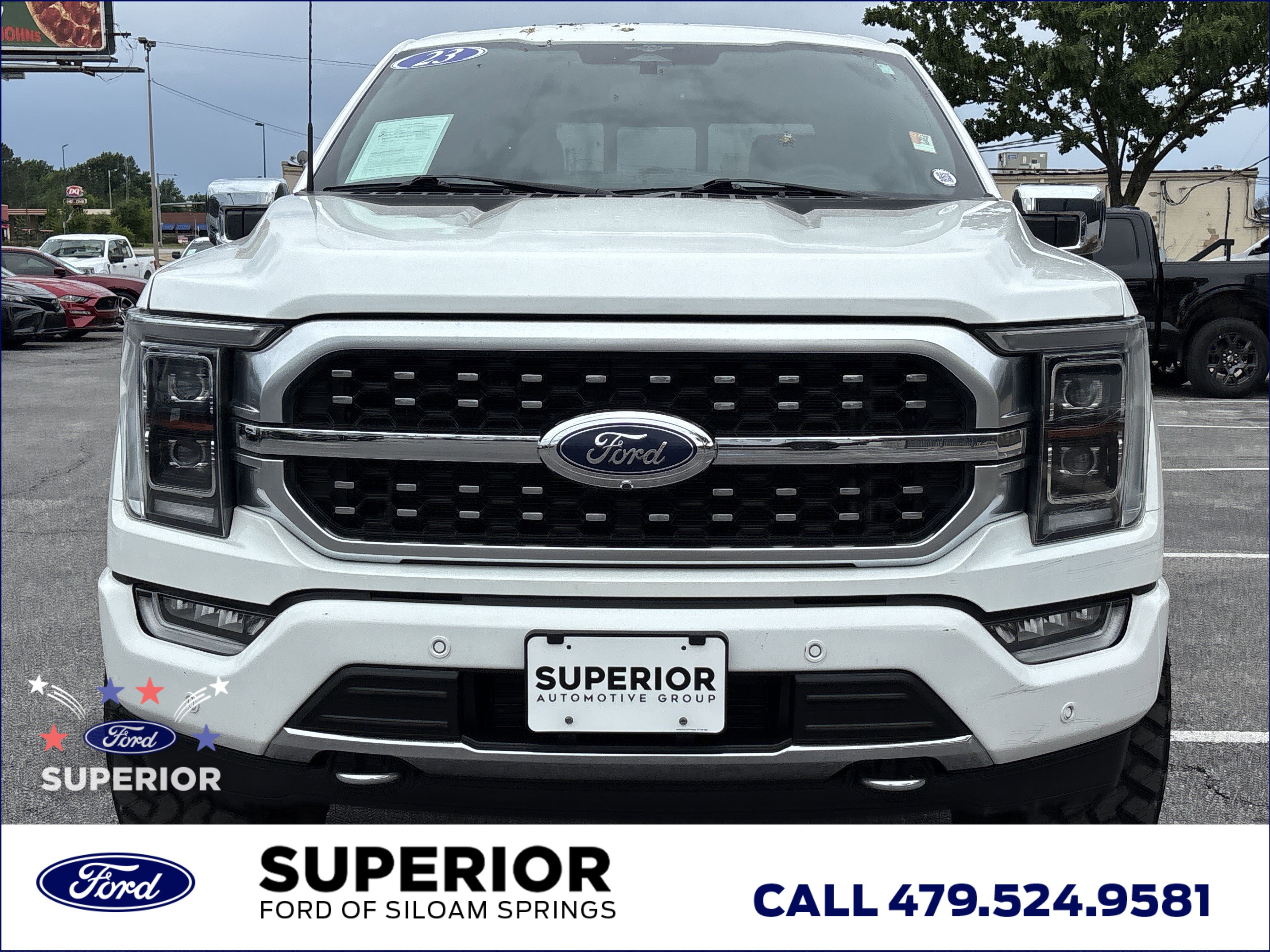 Used 2023 Star White Metallic Tri-Coat Ford Platinum 4WD image 11