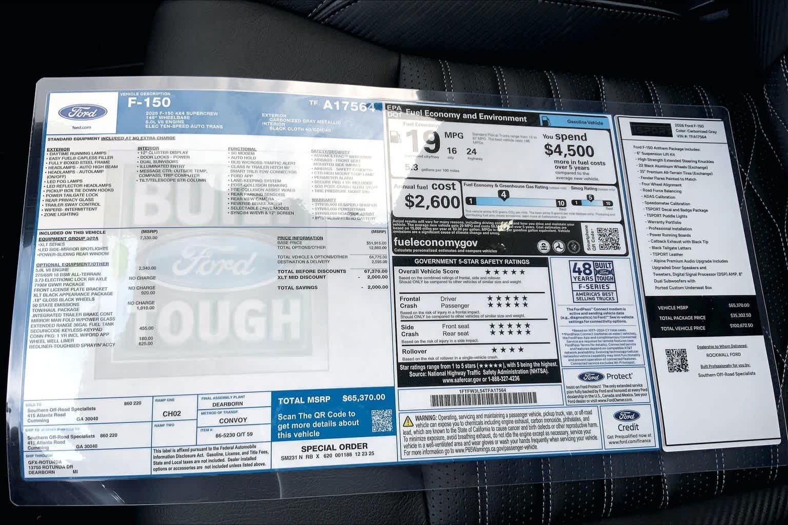 New 2026 Carbonized Gray Metallic Ford XLT image 19