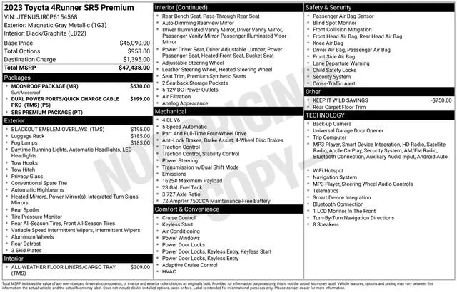 Used 2023 Magnetic Gray Metallic Toyota SR5 Premium image 35