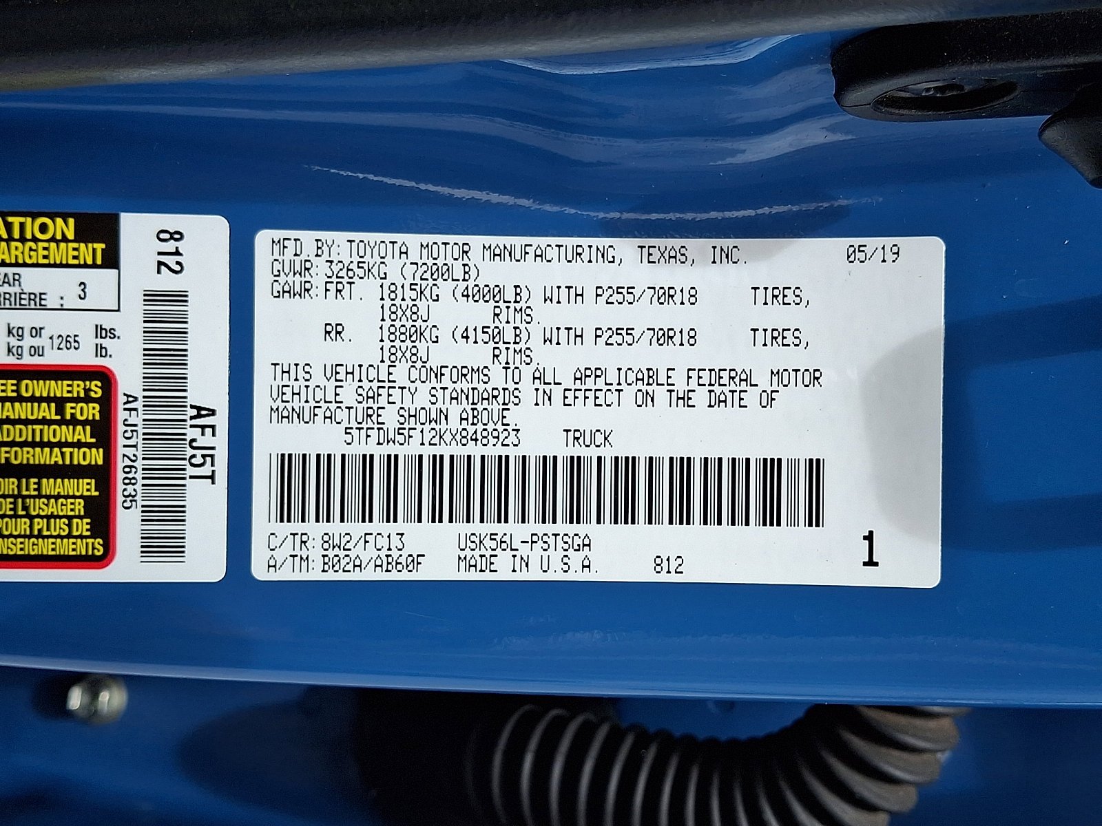 Used 2019 Cavalry Blue Toyota SR5 image 26
