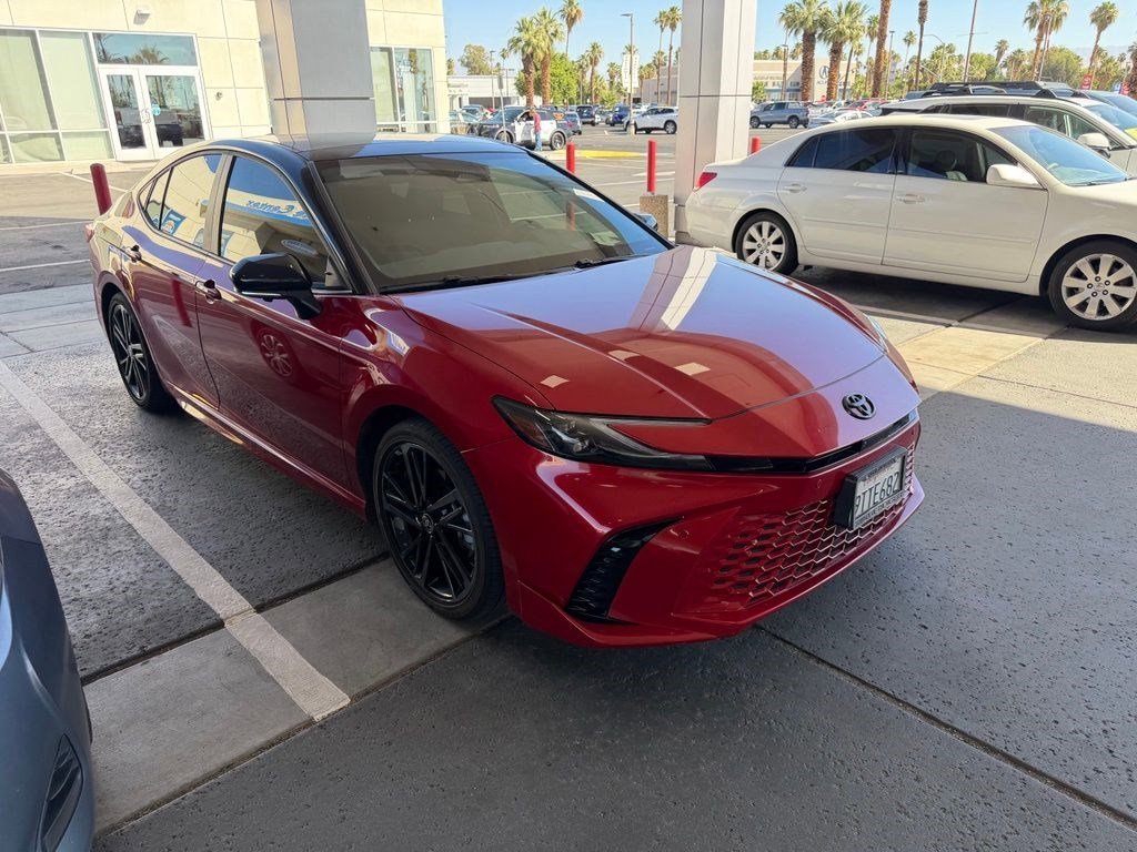 Used 2025 Midnight Black Metallic Toyota XSE image 1
